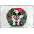thumbnail image 4 of SKYSONIC Xmas Wreath Dog Non-Slip Area Rug, Merry Christmas Floor Carpet Comfort Floor Mats Decor for Indoor Front Porch,Living Room, Bedroom,Kitchen,72"x48", 4 of 5