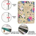 thumbnail image 3 of Planificador de año académico 2023-2024 Agenda diaria semanal y mensual Cuaderno planificador con 12 pestañas mensuales, bolsillo interior de 8.4 "× 6.1", flores florecientes, 3 of 5
