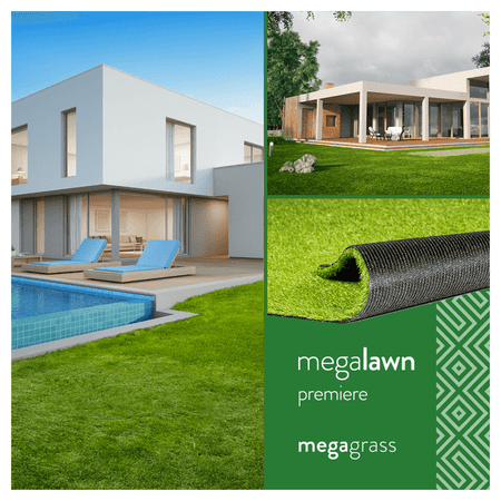 MegaGrass MegaLawn Premiere 20 x 59 in Artificial Grass for Pet Lawn and Landscaping Indoor/Outdoor Area (Best Artificial Grass For Patio)