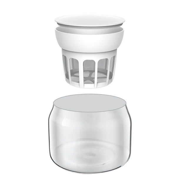 Frascos de vidrio transparente, recipientes de vidrio para yogur, frascos de vidrio de repuesto para pudín de yogur Botella y filtro