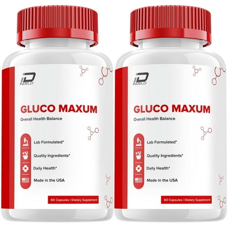 Gluco Maxum Capsules – Gluco Max Pills Advanced Supplement, All Natural, Glyco Maxum Maximum Strength Formula, Glycogen Support, 2 Pack, 120 Capsules