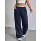 thumbnail image 4 of Pantalones Anchos y Holgados para Mujer, Estilo Palazzo Harén, Informales, A Rayas, con Cintura Elástica y Bolsillos Azul Marino S, 4 of 7