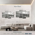 thumbnail image 4 of Elephant Stock Tacoma Bridge Monochrome Wall Art - Horizontal Multi Panel Canvas - Living Room Wall Decor - Architecture Multi Panel - Black And White Decor - 84" x 54", 4 of 8