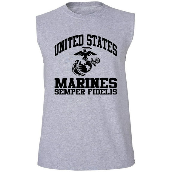 US Marines Semper Fidelis Adult Sleeveless Tee