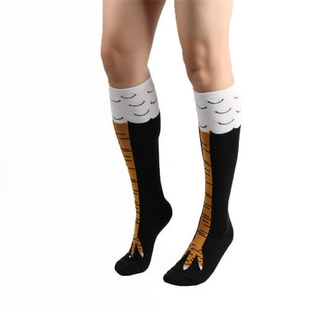 

PINMU High Chicken Legs Sock Christmas Sock 3D Cartoon Animal Fitness Novelty Leg Knee