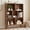 Brown, variant on Wooden Cube Bookshelf, 3-Layer Open Cabinet with Legs, Freestanding Wood Storage Organizer Shelf for Bedroom, Living Room, Office