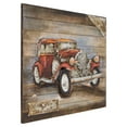thumbnail image 3 of Yosemite Home Decor "Vintage Car Show" Wood Wall Art in Multi-Color, 3 of 5