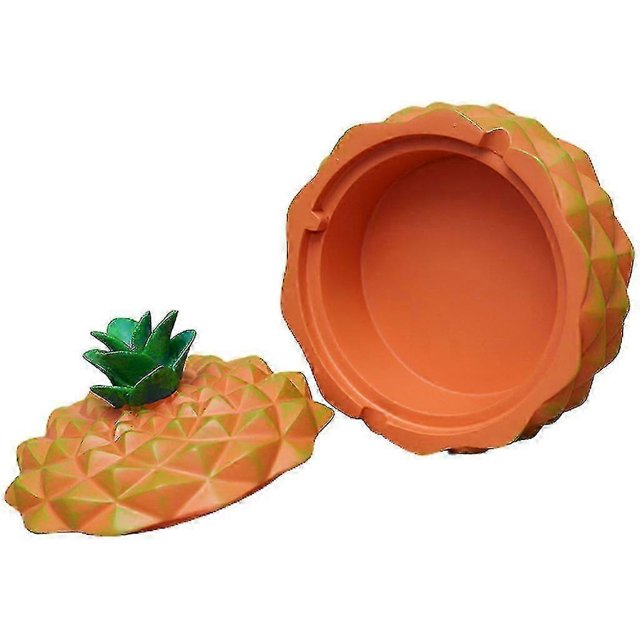 Cute Pineapple Cigarette Ashtray With Lid Living Room Smoking Ash Tray Holder