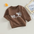 thumbnail image 3 of Gupgi 0-4 Ans Garçons Bébé Chandails en Molleton Western Imprimé Vache Manches Longues Pull Automne Tops Amples, 3 of 9