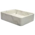 thumbnail image 5 of Thin Lip Rectangular Vessel Sink in Guanxi White Marble, 5 of 12