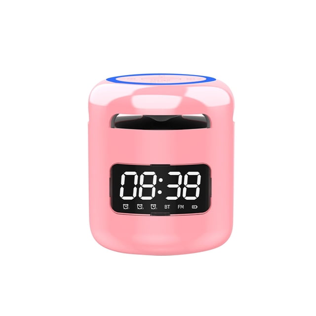 JM01 portátil BT 5,0 altavoz inalámbrico relojes despertadores altavoces inalámbricos con soporte TF/FM/tarjeta AUX manos libres con micrófono