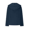 thumbnail image 5 of Shirts for Womens Dressy Casual Plus Size V-Neck Long Sleeve Loose Button Imitation Cotton And Linen Tunic Hooded Shirt Blouse, 5 of 6