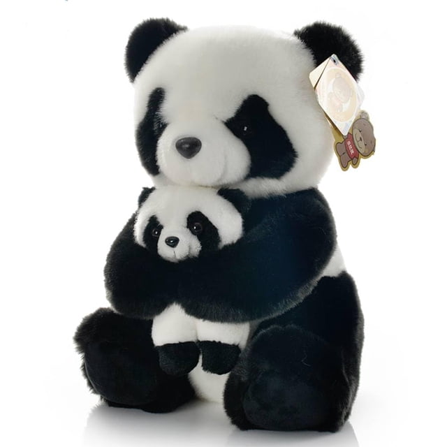 Peluche con fondo de pandas para padres e hijos de 30 cm y 10 cm de peluche