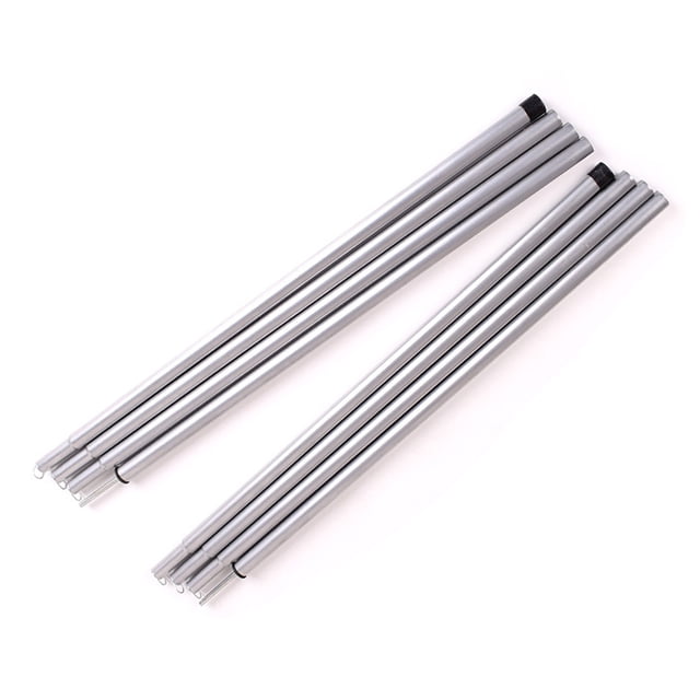 CHICHUMID Tent Tarp Poles 2Pcs Iron Silver for Outdoor Activities 2m