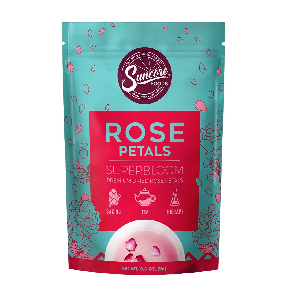 Suncore Foods Gluten-Free Rose Petals Superbloom, 0.3oz, Tea, No Caffeine