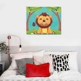 thumbnail image 4 of JEUXUS Canvas Wall Art Happy Day Spring Cartoon Animal Framed Canvas Picture Prints Wall Decor Canvas Painting Artwork Ready to Hang for Living Room Bedroom 12" x 18", 4 of 4