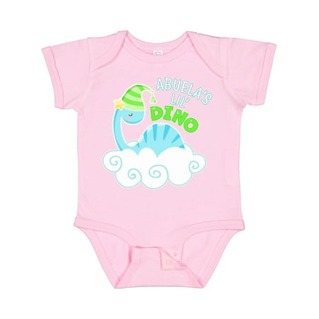 

Inktastic Abuela s Lil Dino with Cute Blue Baby Dinosaur Gift Baby Boy or Baby Girl Bodysuit