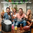 thumbnail image 4 of Auseo Nugget Ice Maker Countertop,  Ready in 6 Mins ,35Lbs Each  day with Self-Cleaning,Portable Sonic  Ice Machine  for Home/Office/Bar, Black, 4 of 10