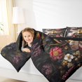 thumbnail image 4 of jejeloiu Cute Bee Full Size Comforter Sets,Retro Flower Floral Bedding Comforter Set,Natural Plant Bedding Sets For Teens,Ultra Soft Home Decor Reversible,3-Piece, 4 of 8