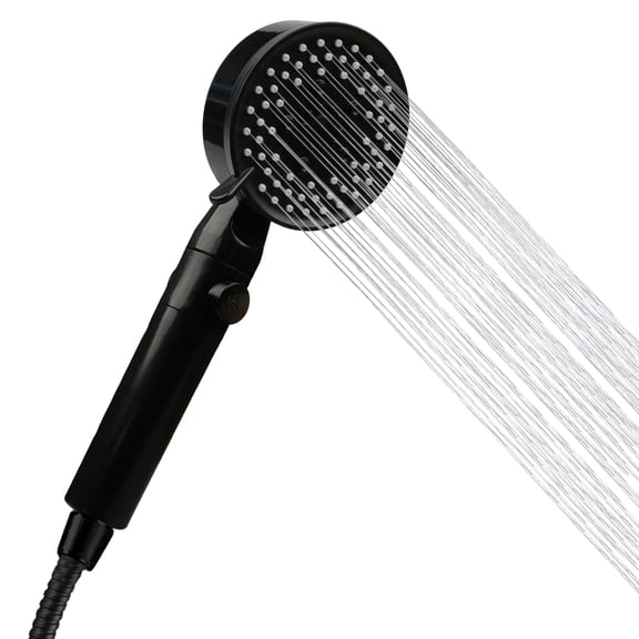 Shower Head with Handheld,5 Modes Rv Shower Heads Replacement,High Pressure Showerhead with On/Off Switch,Black