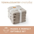 thumbnail image 2 of TOWN & COUNTRY EVERYDAY 4-Piece Textured Windowpane Bath Towel Set, 30"x58", 100% Cotton, Plush & Absorbent 550GSM, Beige, 2 of 8