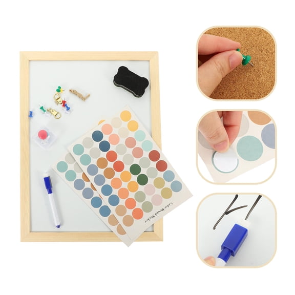 EXHUMKY Assorted Color Cork Bulletin Board for Office Use - Wall Mounted Notice Board Set