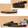 thumbnail image 5 of Tittly Leather Belt Belts for Women Fashion Ladies Men Leather Belts Jeans Belt Hollow Lesisure Belts Running Belt Western Belts Black One Size, 5 of 5