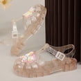 thumbnail image 5 of Eltusu Girls Jellies, No Slip PVC Bow Summer Casual Jelly Shoes Gold Size 12.5(Little Kids), 5 of 8