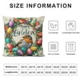 thumbnail image 5 of Wuche  Easter Pillow Case Rabbit Bunnies with Eggs Canvas Pillow Cover, Spring Season's Sofa Bed Throw Cushion Cover Decoration, 5 of 5