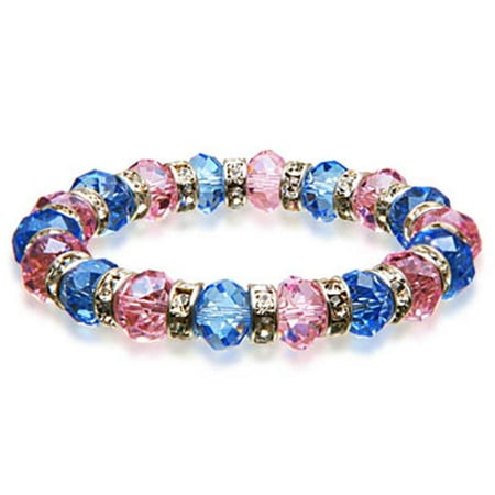 Alexander Kalifano BLUE-BGG-08 Gorgeous Glass Bracelets - Purple and Blue