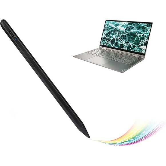 LinQingQ Active Stylus for Lenovo Yoga 7i/9i 2-in-1 Pen, Electronic Digital Pencil Compatible with Lenovo Yoga 7i/9i Stylus Pens,Good for Sketching and Note-Taking Pens with Type-C Rechargeable, Black