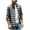 White, variant on RongHuan Mens Plaids Shirts Lightweight Long Sleeve Button Down Jacket Casual Lapel Flannel Shirt Fall Winter Outwear
