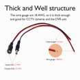 thumbnail image 3 of 50 Pairs DC Power Cable 12V 5A Plugs Male Female Connectors for CCTV Security Camera Pigtail Power Adapter Connectors (5.5mm x 2.1mm ), 3 of 5