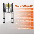 thumbnail image 5 of HYCHIKA Telescoping Ladder 14.5FT, Telescopic Extension Ladder, Aluminum Alloy Folding Ladder Portable Multi-Purpose for Indoor Outdoor Work, Heavy Duty 300 lbs Load, 5 of 6
