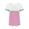 thumbnail image 4 of Camiseta Casual de Manga Corta de Mujer, Cuello Redondo de Impresión para Uso Diario, Fiesta Y Hogar, 4 of 5
