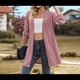 thumbnail image 4 of Cárdigan de Larga con Abertura Frontal para Mujer Rosa M, 4 of 10