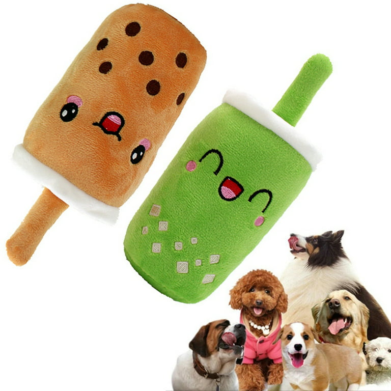 2PCS Funny Dog Toys - Chew Toy for Medium Small Large Dogs - Cool Dog Stuff  Plush Squeaky Pet Toys - Cute Gift for Dog Birthday, Halloween and  Christmas 