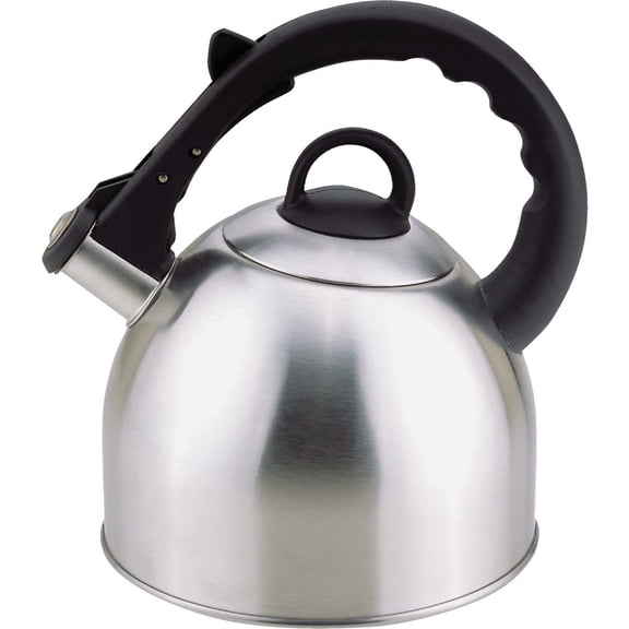 Lifetime Stovetop Whistling Tea Kettle - Stainless Steel, Mirror Polished - 2.3 Qt, Silver — Residential Use, Standard Application