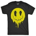 thumbnail image 1 of Mens Dripping Smile T Shirt Funny Melting Smiling Face Tee for Guys (Heather Black - DRIPPINGSMILE) - XXL, 1 of 3