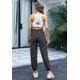 thumbnail image 3 of Pantalones de jogging para mujer, pantalones cálidos de tela con estampado de gofres, pantalones largos elásticos, 3 of 6