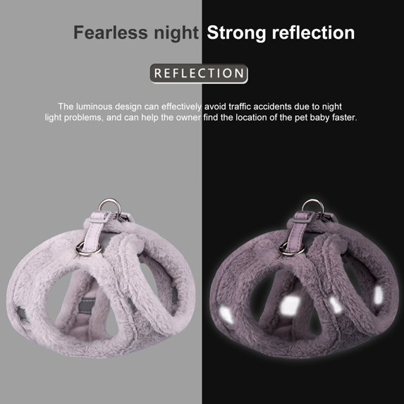 Mosey Premium Pet Traction Leash Faux Rabbit Fur Edging for Small Medium Dogs Prevent Rushing Out