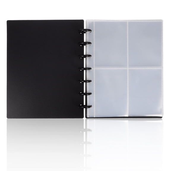 BESTYASH Photo Storage Book Black Sturdy Album Gift for Family Pictures and Cards