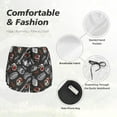 thumbnail image 4 of Bixox Women's Japanese Sushi Hashi pattern 2 in 1 Running Shorts - Lightweight Athletic Workout Gym Yoga Shorts Liner with Pockets - X-Large, 4 of 7