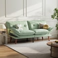 thumbnail image 5 of Linsy Home 70" W Chenille Convertible Futon Sofa Bed with Adjustable Armrests, Green, 5 of 11