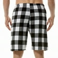 thumbnail image 4 of Xysaqa Men's Plaid Pajama Short Pants, Soft Elastic Waist Lounge Sleep Shorts Summer S-3XL, 4 of 5
