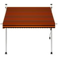 thumbnail image 2 of Vidaxl Retractable 59.1” x 47.2” Orange and Brown Manual Awning, Water and Dirt Repellent, 2 of 26