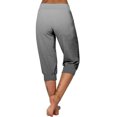thumbnail image 5 of Scyoekwg Lightweight Capris for Women Mid Waist Lightweight Capris Joggers Workout Athletic Yoga Pants Summer Casual Comfy Loose Gradient Color Trendy Ladies Capris Pants (Black,XL), 5 of 6