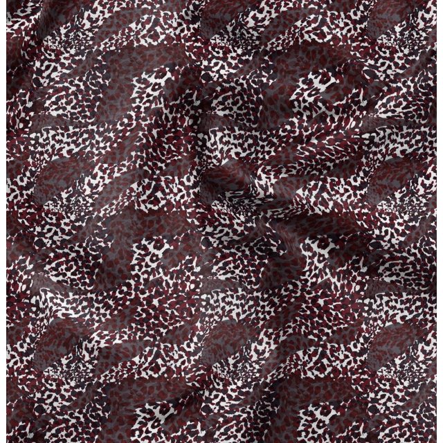 Soimoi Orange Heavy Canvas Fabric Leopard Animal Skin Decor Fabric Printed Yard 58 Inch Wide