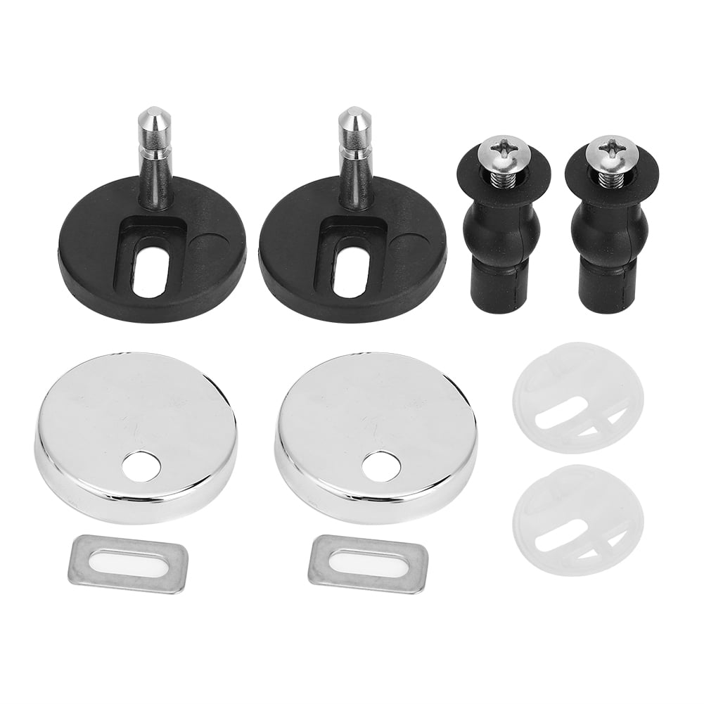 5 Sets Toilet Seat Hinge Fixings Top Fix Nuts Screws Fitting Rubber Back To Wall 