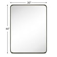thumbnail image 3 of TEHOME Contemporary Oil Rubbed Bronze Bathroom Mirror, 30x40 Inches, Metal Framed Rectangle, 3 of 5